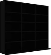 boekenkast - zwart - cd - boeken- kast - dvd - games - schappen - meubel - woonkamer - industrieel - modern - slaapkamer - L&B Luxurys