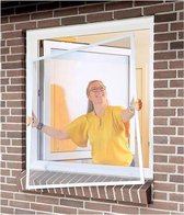 Moustiquaire de fenêtre|Moustiquaire| Wit, 130 x 150 cm peut être raccourci.