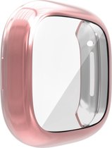 YPCd® FitBit Sense Siliconen Case - Roze - 360 bescherming