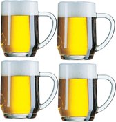Set van 6x stuks glazen bierpullen 560 ml - Glazen - Bierglazen/bierpullen