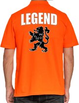 Legend Holland supporter poloshirt - heren - oranje met leeuw - Nederland fan / EK / WK polo shirt / kleding 2XL