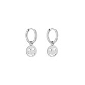 Michelle Bijoux Oorbel oorring Smiley Hart Ster Zilver JE13242