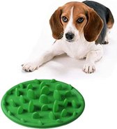 Anti Schrokbak Hond | Kat |  Voermat | Voerbak Hond | Slow Feeder | Groen