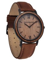 De officiële WoodWatch | Brown Walnut Pecan | Houten horloge heren