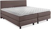 Beddenleeuw Boxspring Bed Mila - 90x210 - Incl. Hoofdbord + Matras - Bruin