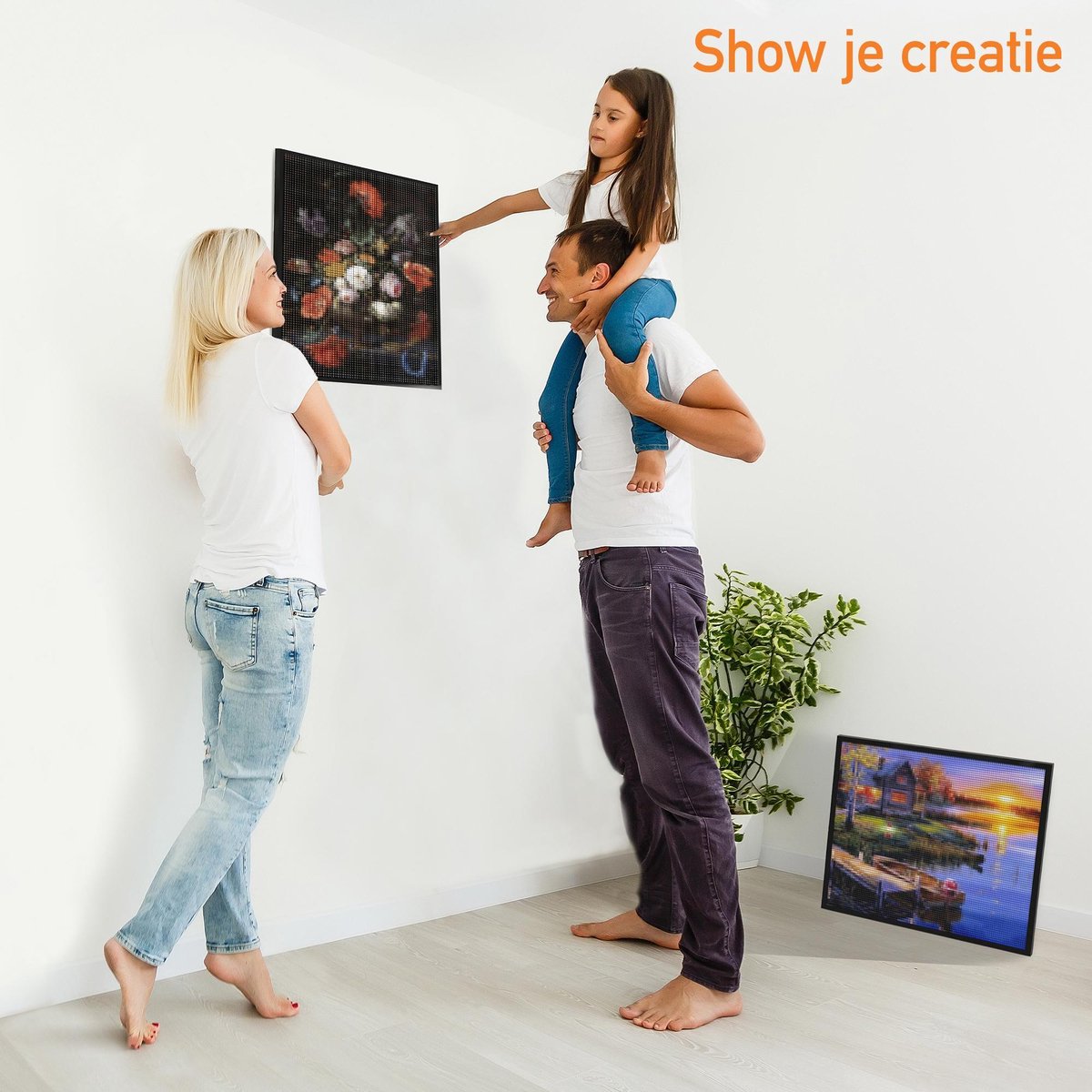 Happy Painter Diamond Painting Volwassenen - Rustiek Boeket - 40x60cm - Diamond Painting Pakket Volledig — afbeelding 7