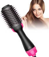 Vastu Tatah Rose One-step Warmeluchtborstel – 4 in 1 Föhnborstel - Volumizer met Borstel – Haardroger met Borstel - Zwart/Roze – Magic Brush