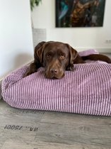 Dog's Companion hondenkussen - S - 70 x 50 cm - giant ribcord - lavendel