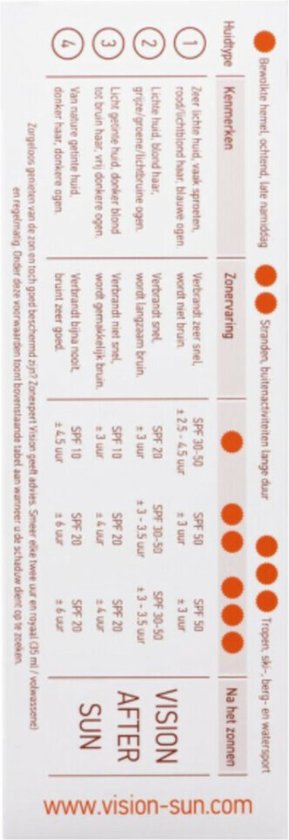 Vision Extra Care SPF 50 - Zonnebrand - Factor 50 - 180 ml
