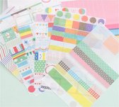 6 velletjes washi stickers agenda - bullet-journal 8.3cmX13.5cm