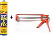 Combideal - illbruck Shell Wet Seal & Fix - 310 ML - 1 x koker  zwart  + 1 x kitspuit metaal zwart of oranje.