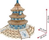 Houten modelbouwpakket - Tepmle of heaven - 25.3 x 25.3 x 21.5 cm