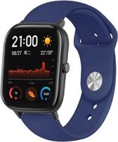 Siliconen Smartwatch bandje - Geschikt voor  Xiaomi Amazfit GTS sport band - donkerblauw - Horlogeband / Polsband / Armband