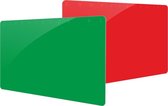Gekleurde PVC kaart - voorzijde groen / achterzijde rood