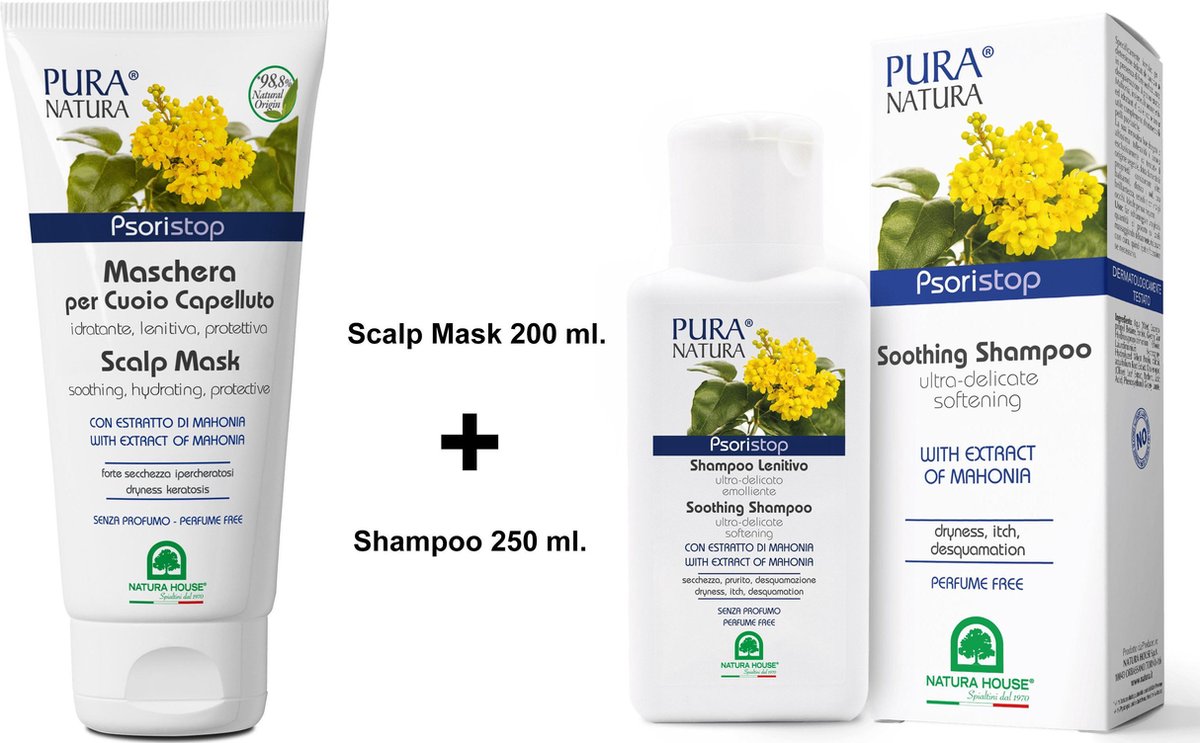 Psoristop Shampoo & Scalp Mask tegen droge, geïrriteerde hoofdhuid ,  psoriasis en jeuk... | bol.com