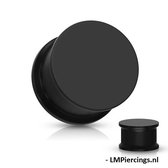 10 mm double flared silicone plug zwart