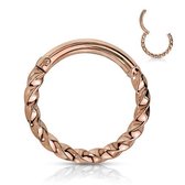 Piercing high quality twisted rose gold plated 1.2x8