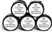 TELANO® 5 stuks Compatible Labels Wit 11354 / S0722540 voor Dymo Labelwriter | 57 x 32mm | Verzendetiketten