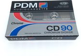 Cassette Audio Dioxyde de chrome PDM CD-90 Type II / Année 1987-89 / Extrêmement adaptée à tous les besoins d'enregistrement / Cassette Blanco scellée / Platine cassette / Walkman / Cassette PDM.