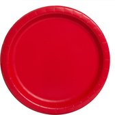 Unique Feestborden Rood 22,8 Cm 16 Stuks