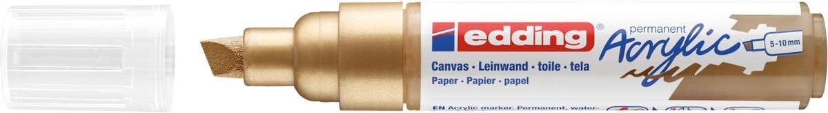 Acrylmarker edding e-5000 breed rijkgoud | 5 stuks