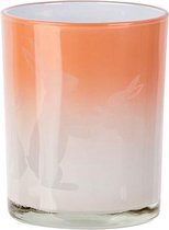 TheeLichthouder Glas - Waxinelichthouder - Bunny White Roze - ø10cm