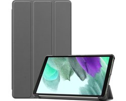 Hoesje Geschikt voor Samsung Galaxy Tab A7 Lite - Dun & Stevig - Trifold Bookcase - Hard Cover - Hardcover Book Case - Tablet Hoes - Grijs