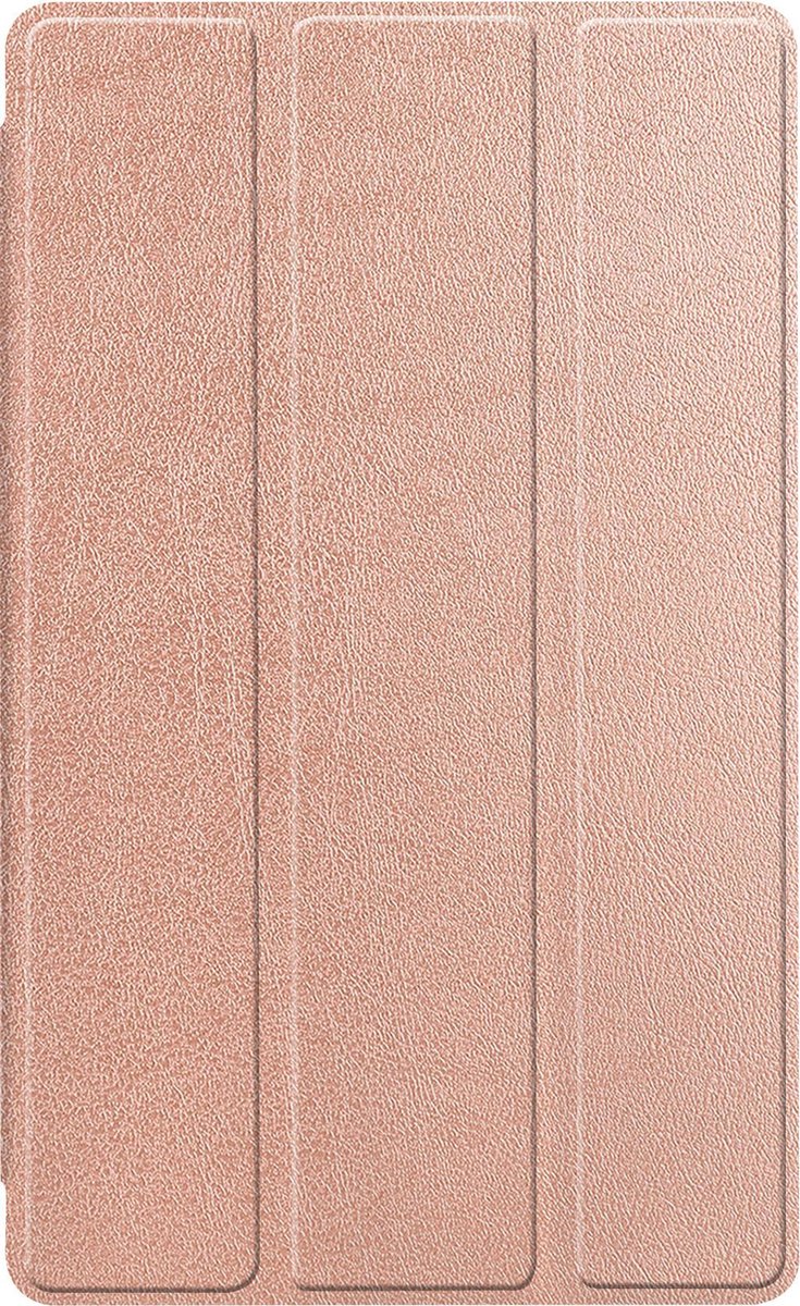 Hoes Geschikt voor Samsung Galaxy Tab A7 Lite Hoes Tri-fold Tablet Hoesje Case - Hoesje Geschikt voor Samsung Tab A7 Lite Hoesje Hardcover Bookcase - Rosé goud