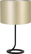 Light & Living Mavey lampenvoet - met gouden kap - 50 cm hoog - Ø kap 30 cm - zwart