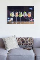 Canvas Schilderijen - Gin Tonic op Toog - 40x30 cm | Wanddecoratie | Fotoprint op Canvas | Canvas Schilderij | Woondecoratie voor Woonkamer, Slaapkamer, Kantoor, Gang