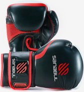 Sanabul Essential Gel Bokshandschoenen - zwart, rood - 12 oz