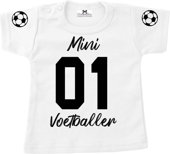 EK T-shirt voor baby's en kinderen-mini voetballer-Maat