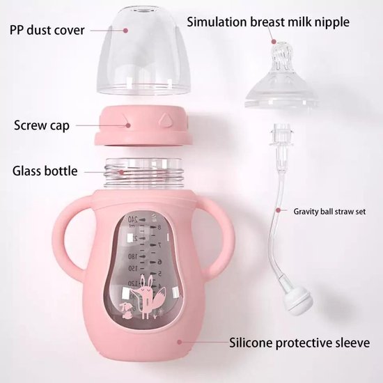 LittleForBig volwassen fles Ultra Geprint specialiteit Overdimensionaal Glas voeding Bella Goth Brat patroon