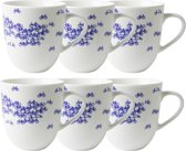 Mokken set van 6 - theemokken - mokken - theemok - Holland - Delfts blauw - fiets decoratie