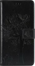 Samsung Galaxy S21 Bookcase - Zwart - Bloemen - Portemonnee Hoesje