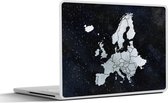 Laptop sticker - 13.3 inch - Kaart Europa - Sterrenhemel - Waterverf - 31x22,5cm - Laptopstickers - Laptop skin - Cover