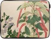 Laptophoes 13 inch - Japanse kunst - Planten - Vintage - Bladeren - Japan - Laptop sleeve