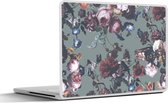 Sticker pour ordinateur portable - 15,6 pouces - Fleurs - Roses - Rose