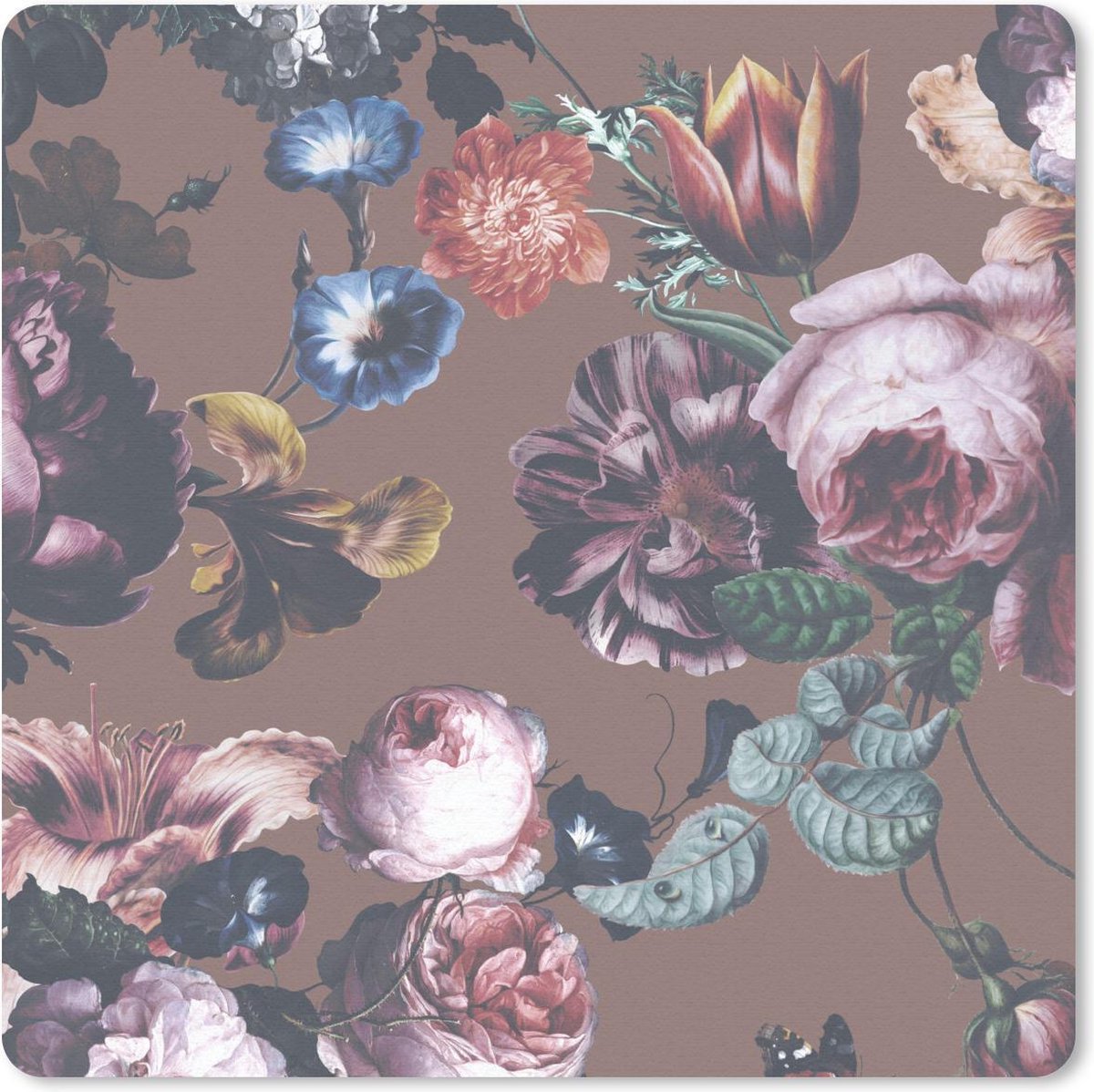 Muismat 30x30 cm - Mousepad Bloemen - Tuin - Roze - Muismatten