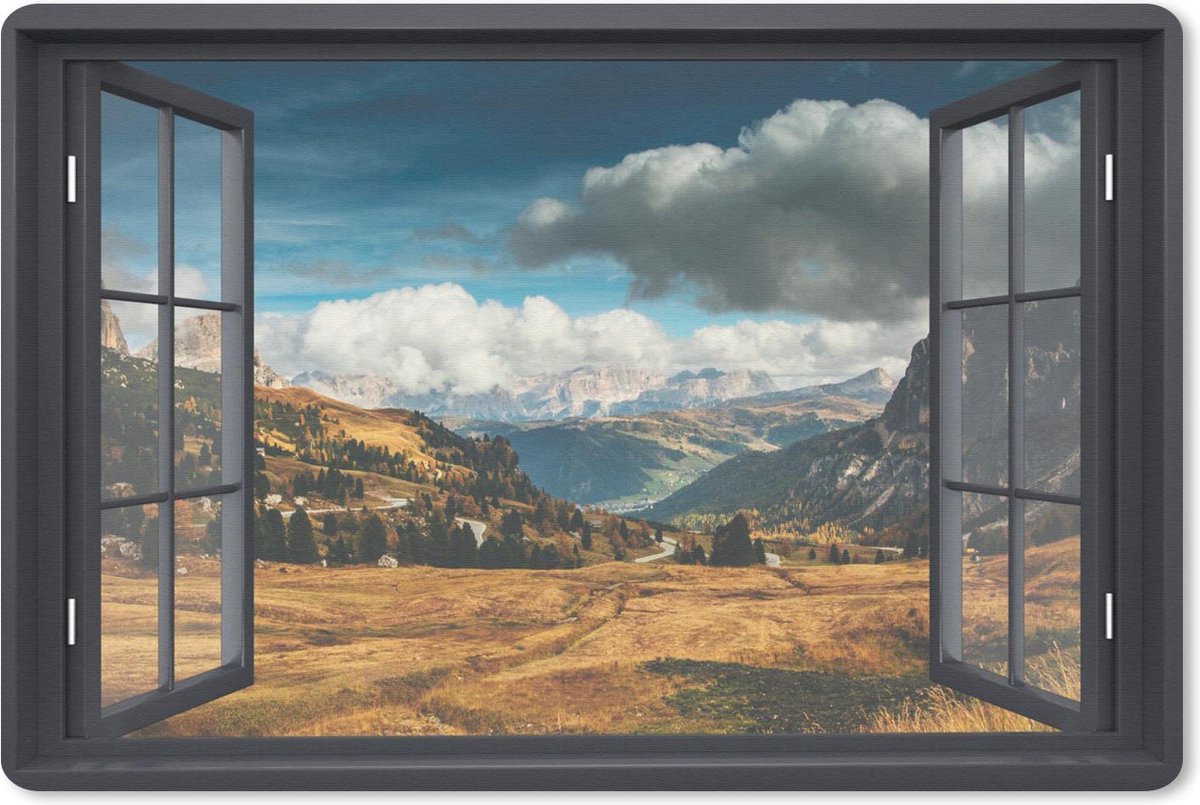 Bureau onderlegger - Muismat - Bureau mat - Doorkijk - Pad - Berg - 60x40 cm
