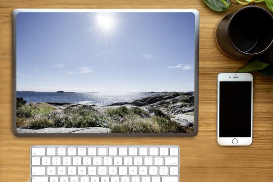 Autocollant pour ordinateur portable - 15,6 pouces - Plage - Nature - Soleil - 36x27,5 cm - Autocollants pour ordinateur portable - Peau pour ordinateur portable - Couverture