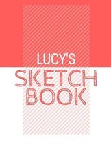 Lucy's Sketchbook: Personalized red sketchbook with name