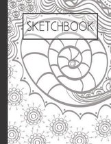 Sketchbook: Zentangle Shell 200 Page Sketchbook