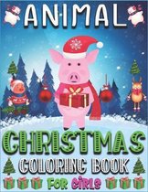 Christmas Animal Coloring Book for Girls