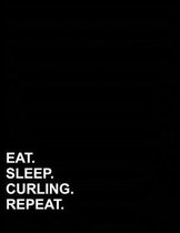 Eat Sleep Curling Repeat: Graph Paper Notebook