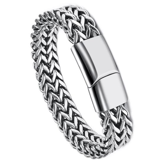 Victorious Zilveren Armband Heren – Gevlochten Zilver en Magnetische  Schuifsluiting –... | bol.com