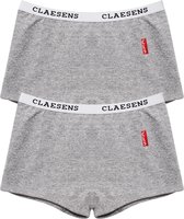 Claesen's® - Meisjes Boxershorts 2-pack Grijs - Grey - 95% Katoen - 5% Lycra