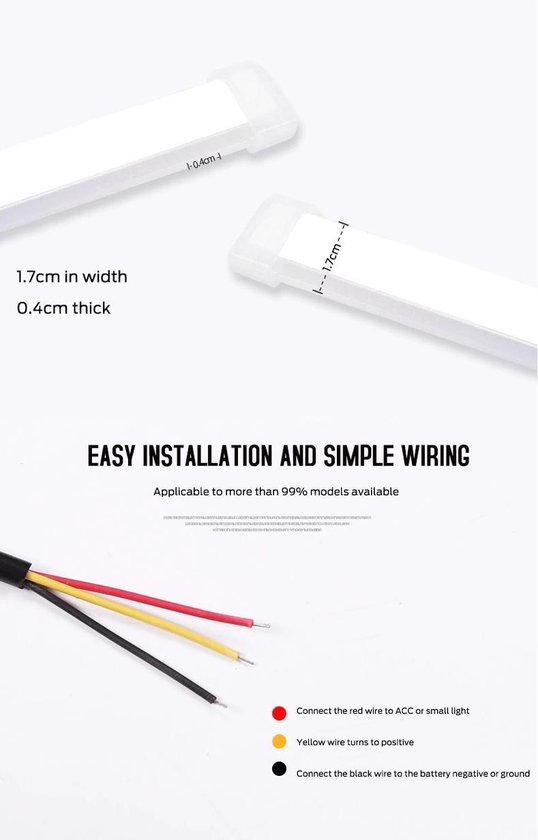 Dagrijverlichting Universele flexibele LED-striplamp Heldere zachte buisgeleider richtingaanwijzer kopen vanaf een prijs van 1.78