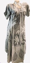 Dames zomer jurk met print onesize 36-40 grijs