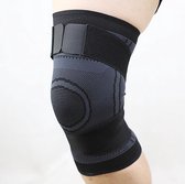Inuk - Elastische Knieband Brace - Zwart - Maat S - verkrijgbaar in S/M/L/XL - met straps voor maxmimale stevigheid